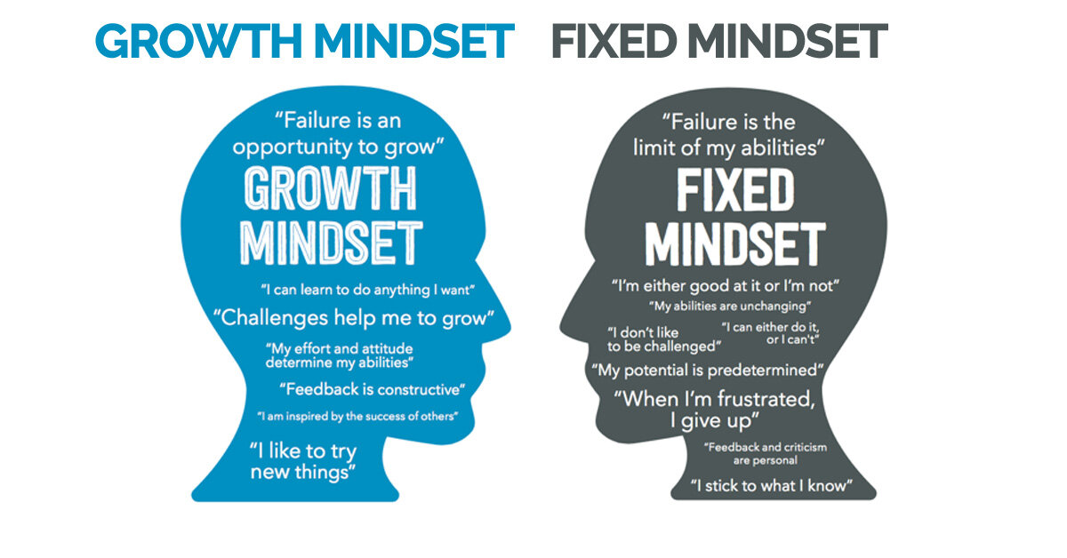 Picture 1: Differences between beliefs in growth and fixed mindset